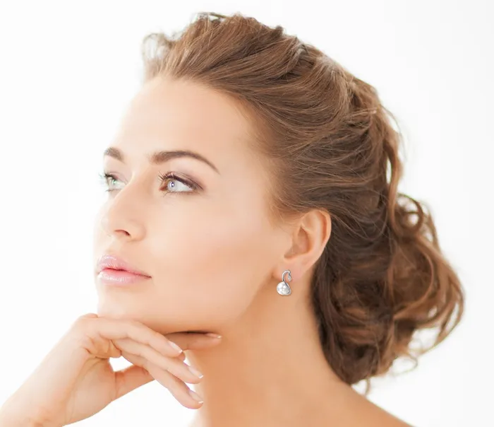 Earrings SPT White South Sea Pearl Diamond Nile Earrings