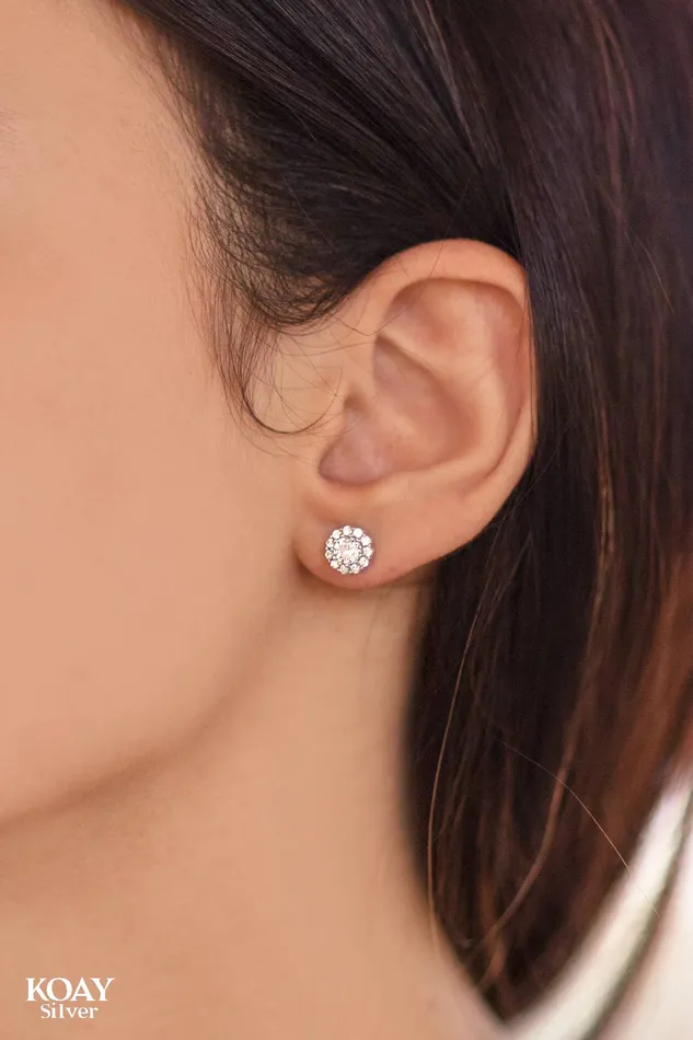 Earrings Zircon 03 Earring KOAY Silver Store