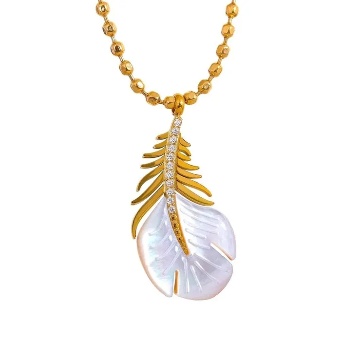 Feather Pendant Necklace Mabel Love Co Necklaces