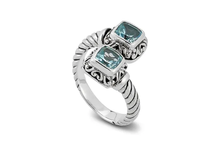Guntur Ring Blue Topaz Samuel B Rings