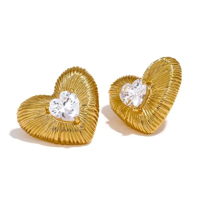 Heart Stud Earrings Mabel Love Co Earrings
