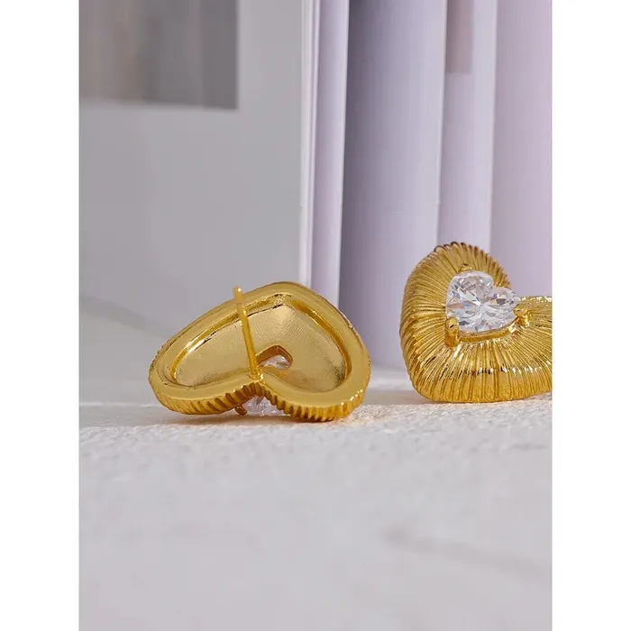 Heart Stud Earrings Mabel Love Co Earrings Heart Stud Earrings Mabel Love Co Earrings