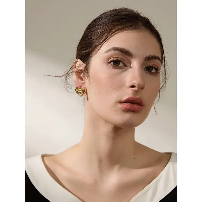 Heart Stud Earrings Mabel Love Co Earrings Heart Stud Earrings Mabel Love Co Earrings