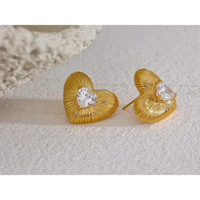 Heart Stud Earrings Mabel Love Co Earrings Heart Stud Earrings Mabel Love Co Earrings