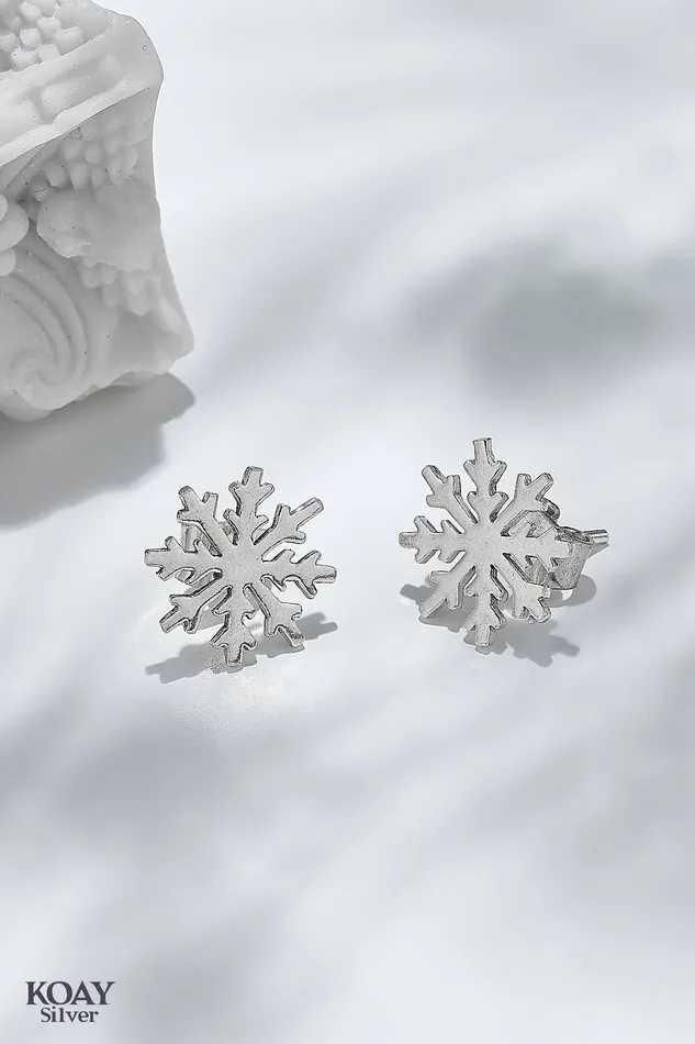 KOAY Silver Store Earrings Snowflake 04 Earrings