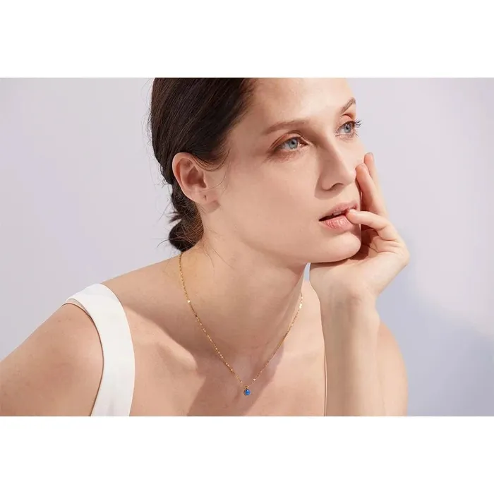 Mabel Love Co Necklaces Blue Opal Pendant Necklace