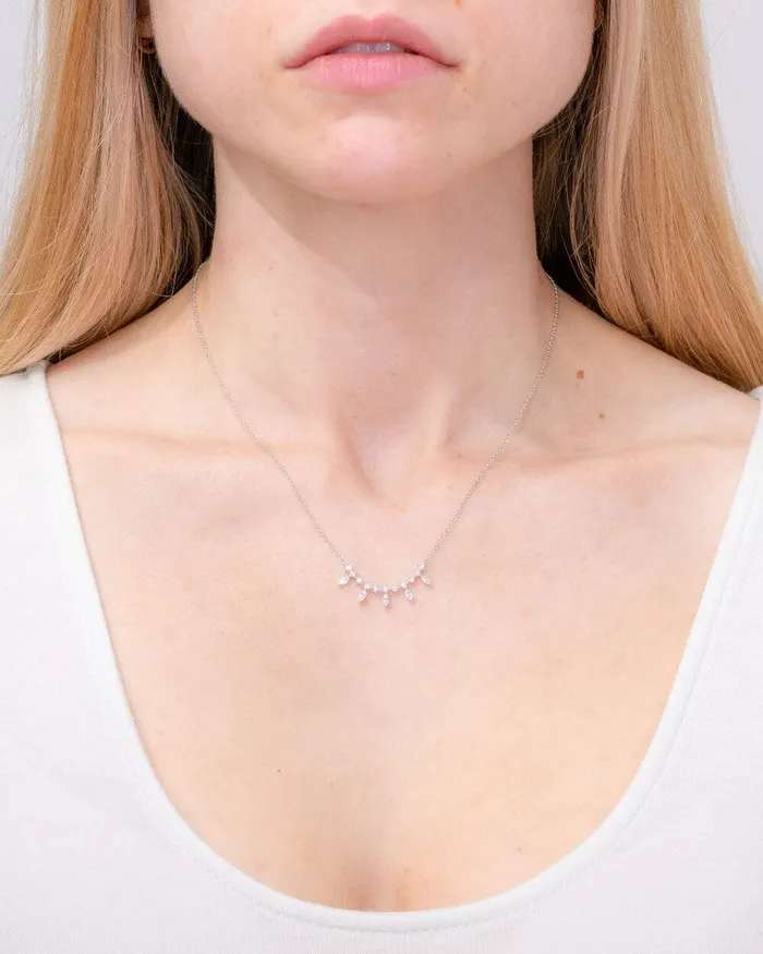 Marquise Diamond Bar Necklace Princess Bride Diamonds Necklaces