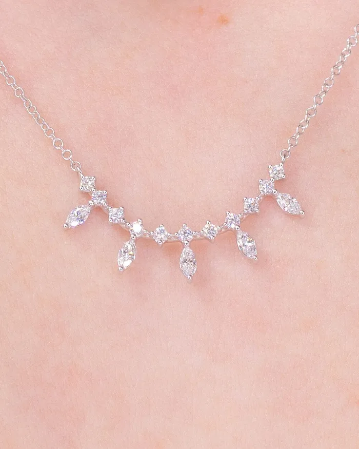 Marquise Diamond Bar Necklace Princess Bride Diamonds Necklaces