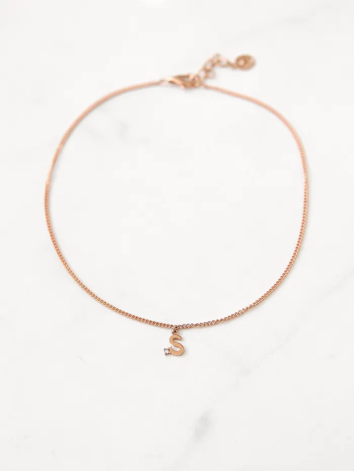 MinimalBijoux 14K 18K Gold Initial Cubic anklet Bracelet Bracelets