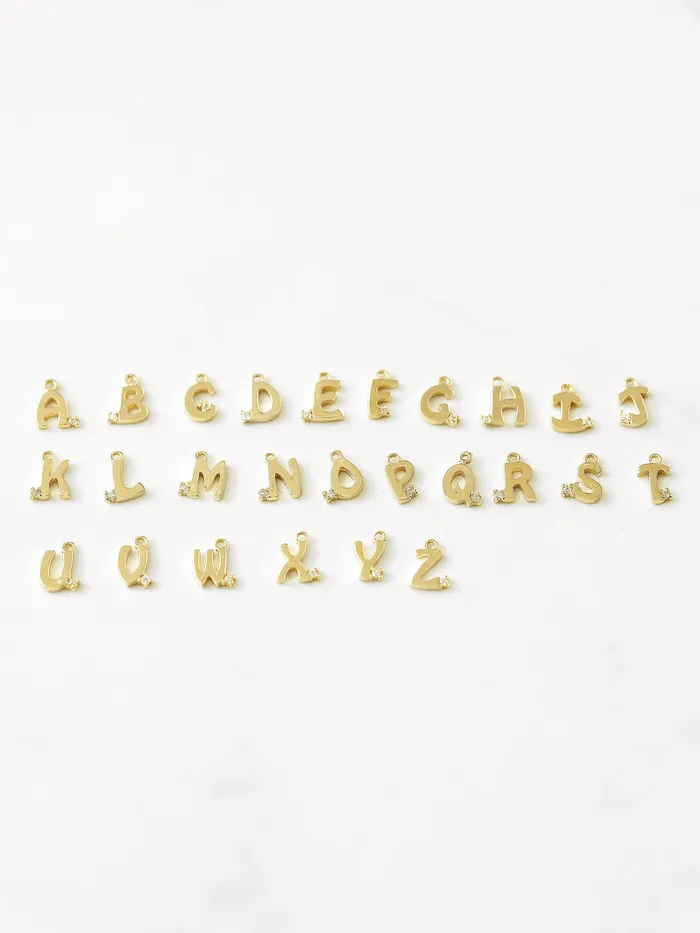 MinimalBijoux 14K 18K Gold Initial Cubic anklet Bracelet Bracelets