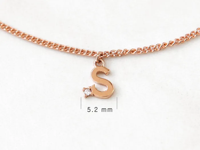 MinimalBijoux 14K 18K Gold Initial Cubic anklet Bracelet Bracelets