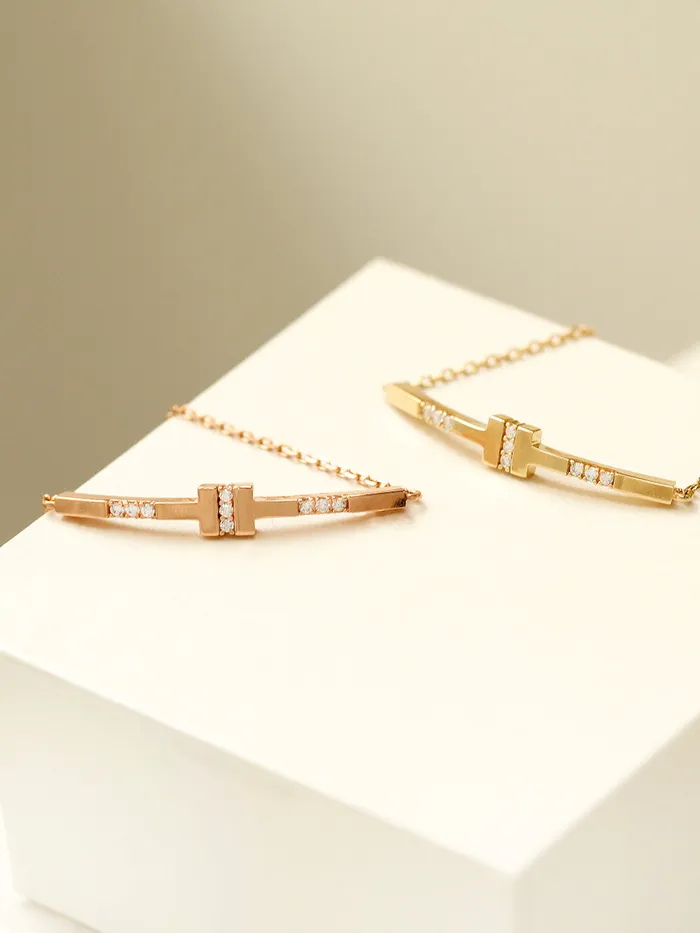 MinimalBijoux Bracelets 14K 18K Gold CZ Volume Line Stick Bracelet