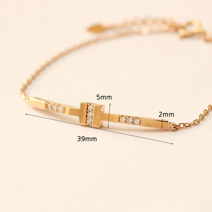 MinimalBijoux Bracelets 14K 18K Gold CZ Volume Line Stick Bracelet