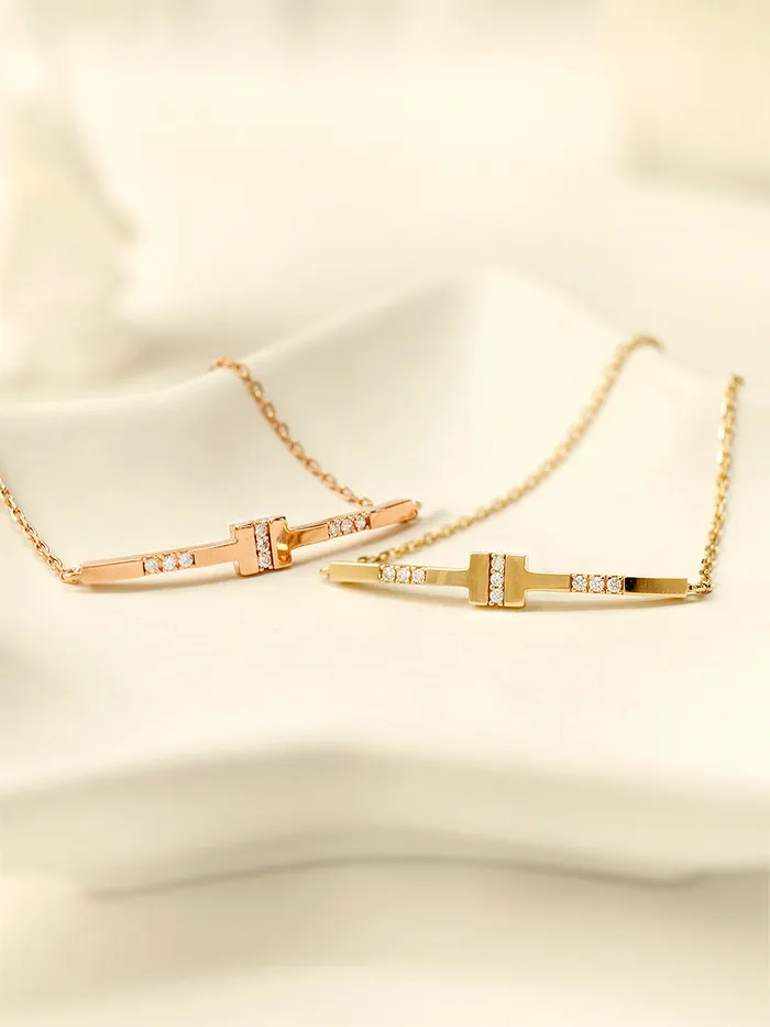 MinimalBijoux Bracelets 14K 18K Gold CZ Volume Line Stick Bracelet