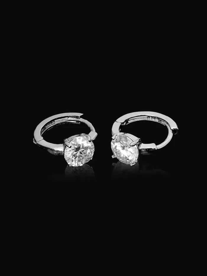 MinimalBijoux Earrings 14K 18K Gold Moissanite Round Cartilage Hoop Earring