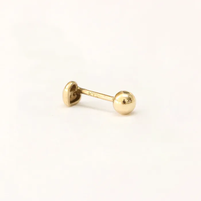 MinimalBijoux Earrings 14K Gold Minimi Bean Heart Cartilage Earring 20G18G16G