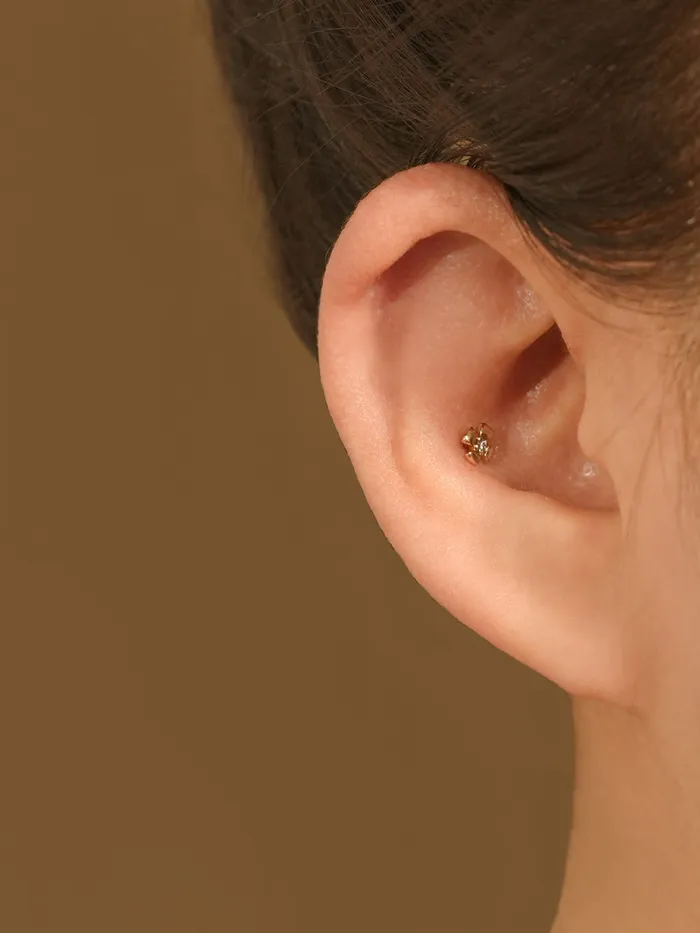 MinimalBijoux Earrings 14K Gold Polaris Cartilage Earring 20G18G16G