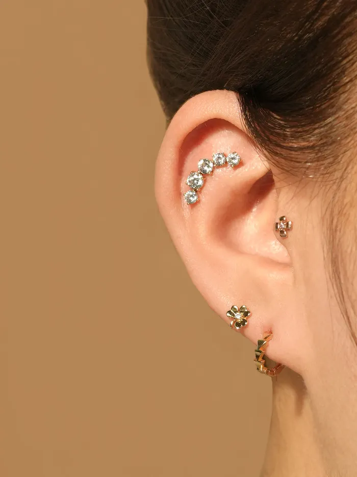 MinimalBijoux Earrings 14K Gold Polaris Cartilage Earring 20G18G16G