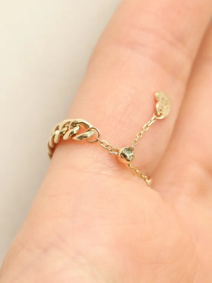 MinimalBijoux Rings 14K 18K Gold Volume Chain Ring