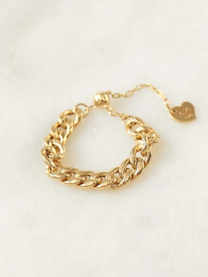 MinimalBijoux Rings 14K 18K Gold Volume Chain Ring