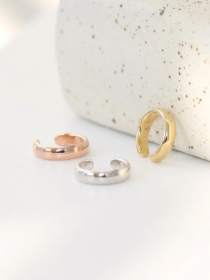 MinimalBijoux Rings 925 Silver Simple Ring Ear Cuff