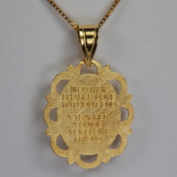 Necklaces 14K Yellow Gold Mothers Love Pendant Moriartys Gem Art