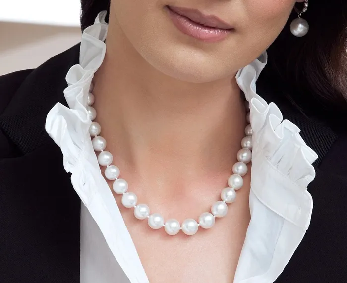 Necklaces SPT White South Sea Pearl Necklace 150160mm AAA Quality