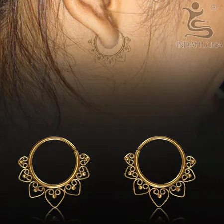 Necklaces Tulsa Body Jewelry Bali Heart Brass Hoops