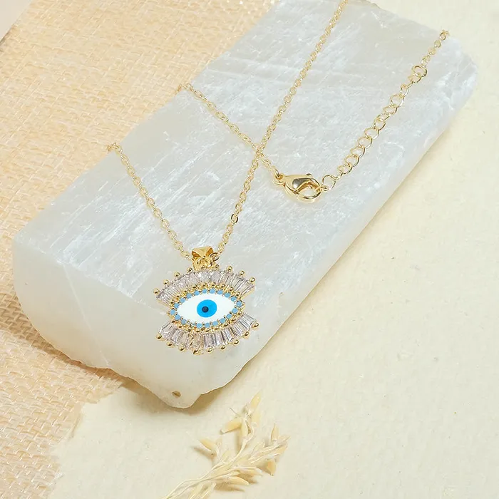 Necklaces Upakarna The Gazing Evil Eye Necklace