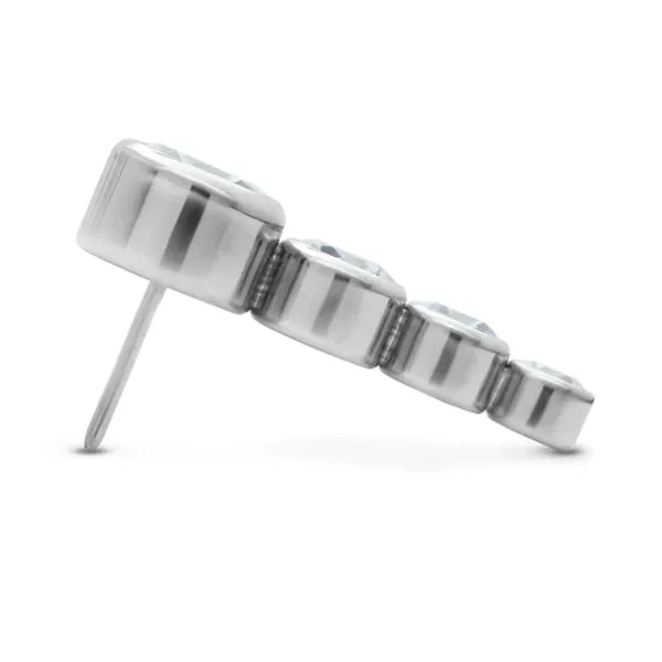 NeoMetal Tapered CZ Cluster Threadless End by NeoMetal Charm Necklaces