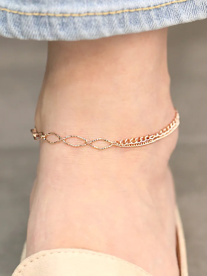 PreStyled Sets 14K 18K Gold Half Cutting Twist Coin Chain Anklet MinimalBijoux PreStyled Sets 14K 18K Gold Half Cutting Twist Coin Chain Anklet MinimalBijoux