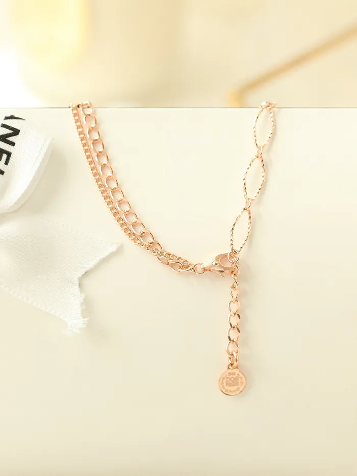 PreStyled Sets 14K 18K Gold Half Cutting Twist Coin Chain Anklet MinimalBijoux