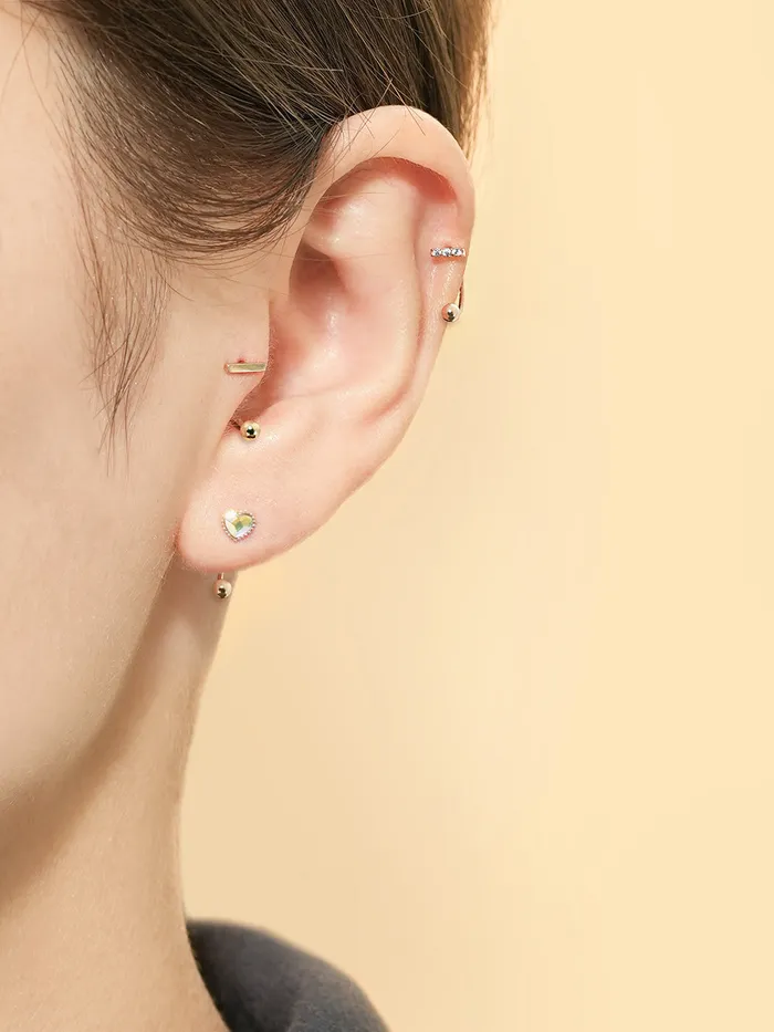 PreStyled Sets MinimalBijoux 14K Gold Stick Bar Curve Piercing 20G