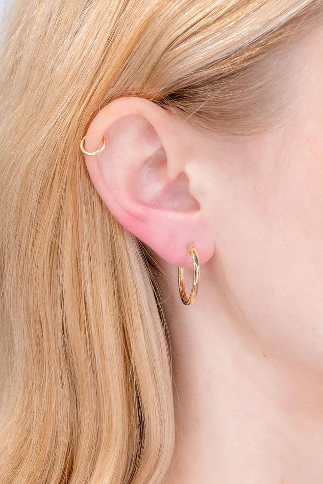 PreStyled Sets Princess Bride Diamonds 20mm Yellow Gold Hoops