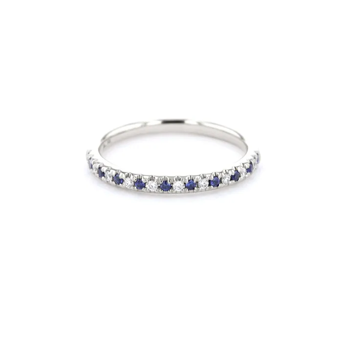 Princess Bride Diamonds Rings 23mm Pav Diamond Blue Sapphire Ring