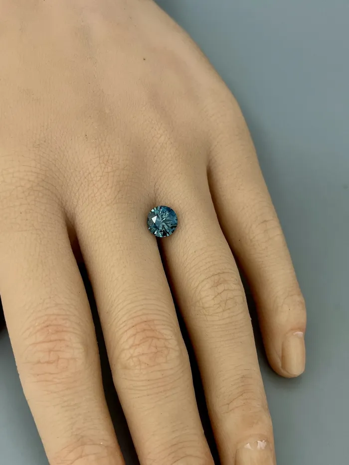 Rings 201CT ROUND PRECISION CUT MONTANA SAPPHIRE TEAL 74MM Americut Gems