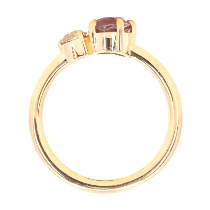 Rings Anueva Jewelry 141ct Ruby and 025ct Antique Old European Cut Diamond Ring in 18k Yellow Gold