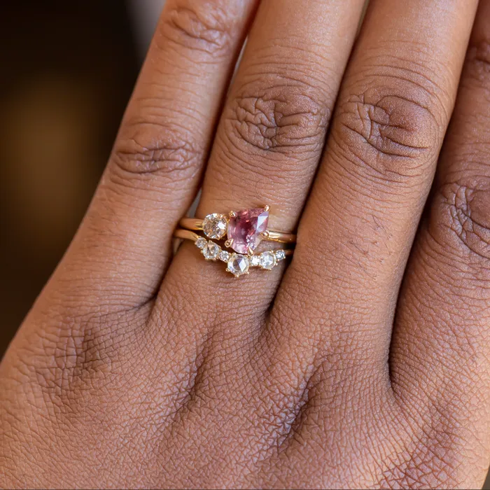 Rings Anueva Jewelry 141ct Ruby and 025ct Antique Old European Cut Diamond Ring in 18k Yellow Gold