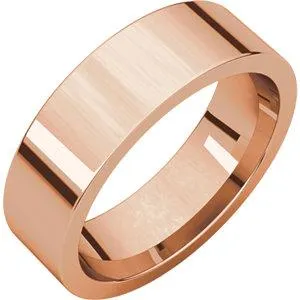 Rings Anueva Jewelry Flat Plain Mens Band 6mm Wedding Band Recycled Gold
