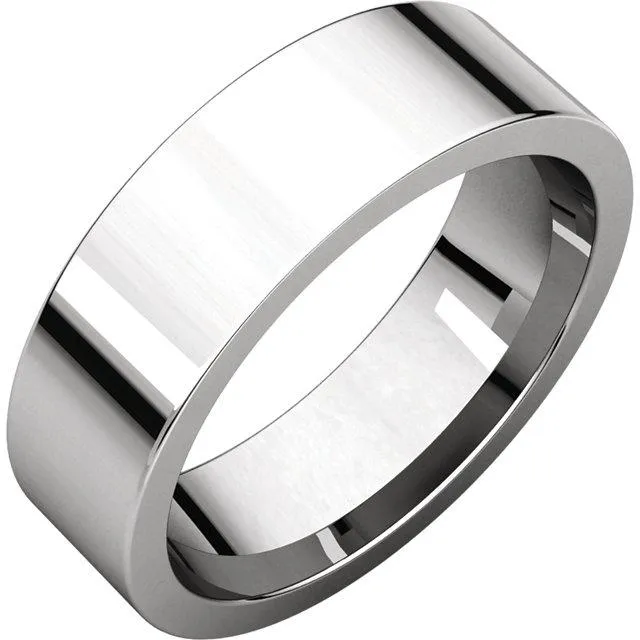 Rings Anueva Jewelry Flat Plain Mens Band 6mm Wedding Band Recycled Gold