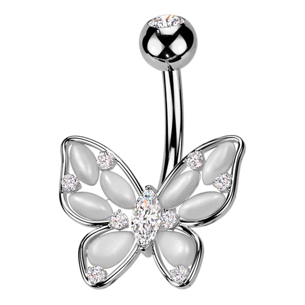 Rings CZ Butterfly Belly Ring Tulsa Body Jewelry Rings CZ Butterfly Belly Ring Tulsa Body Jewelry