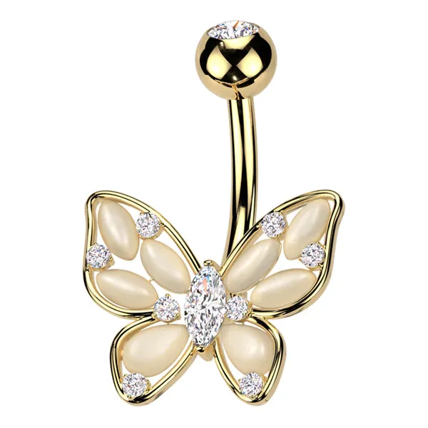 Rings CZ Butterfly Belly Ring Tulsa Body Jewelry Rings CZ Butterfly Belly Ring Tulsa Body Jewelry