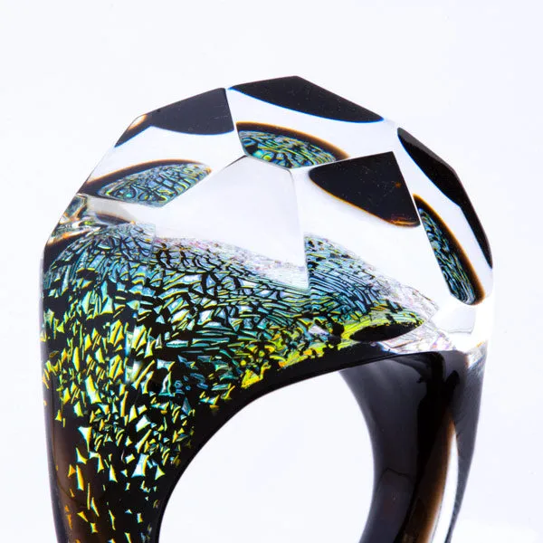 Rings Gold Dichroic Bling Ring by Gorilla Glass Gorilla Glass