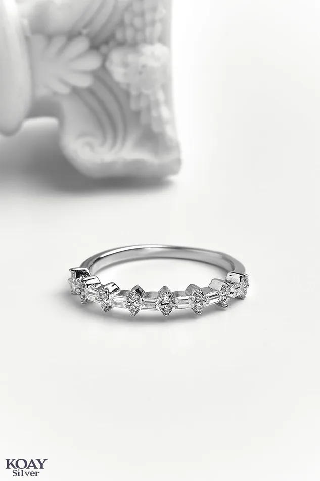 Rings KOAY Silver Store Zircon Ring 065Zircon
