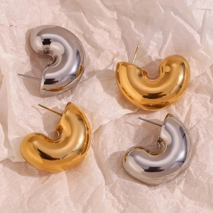 Rings Mabel Love Co Hypoallergenic Gold and Silver Hoops