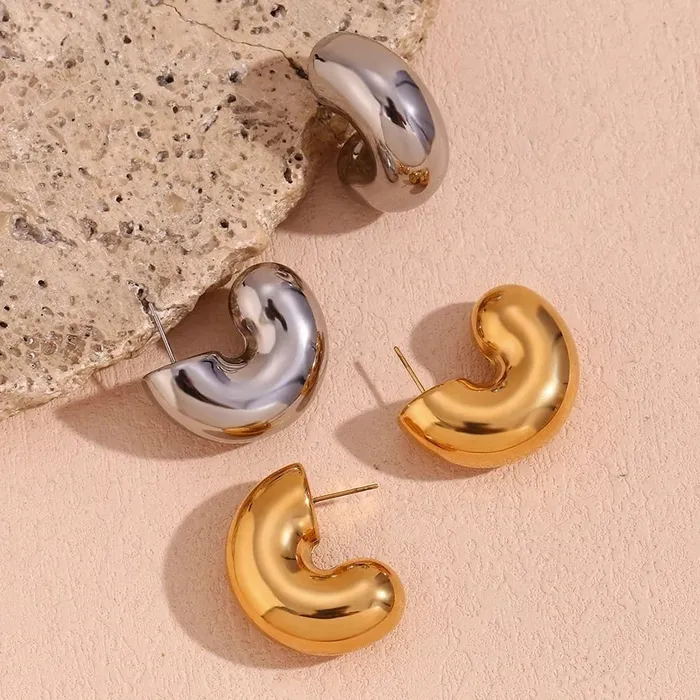 Rings Mabel Love Co Hypoallergenic Gold and Silver Hoops