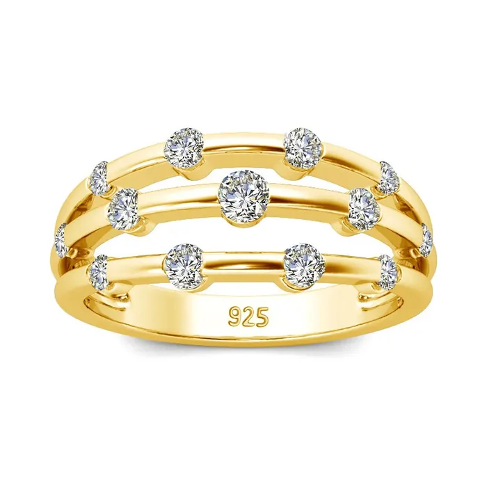 Rings Mabel Love Co MultiLayer Moissanite Ring