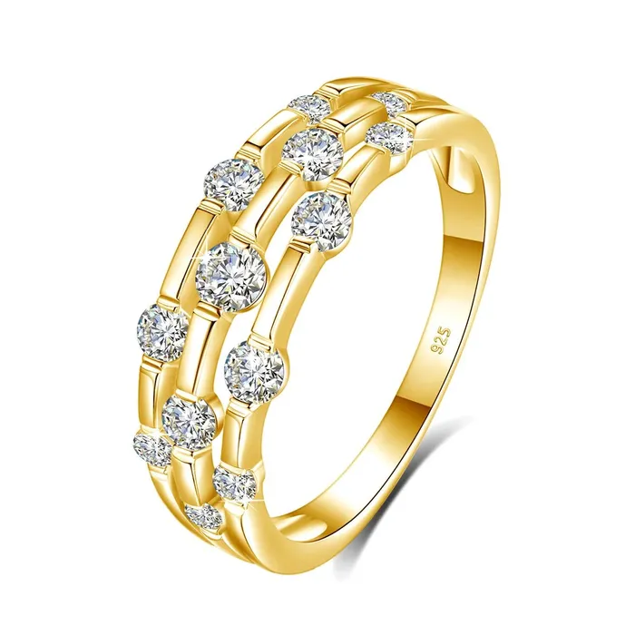 Rings Mabel Love Co MultiLayer Moissanite Ring