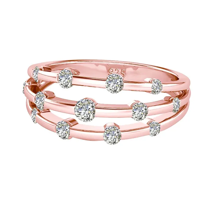 Rings Mabel Love Co MultiLayer Moissanite Ring