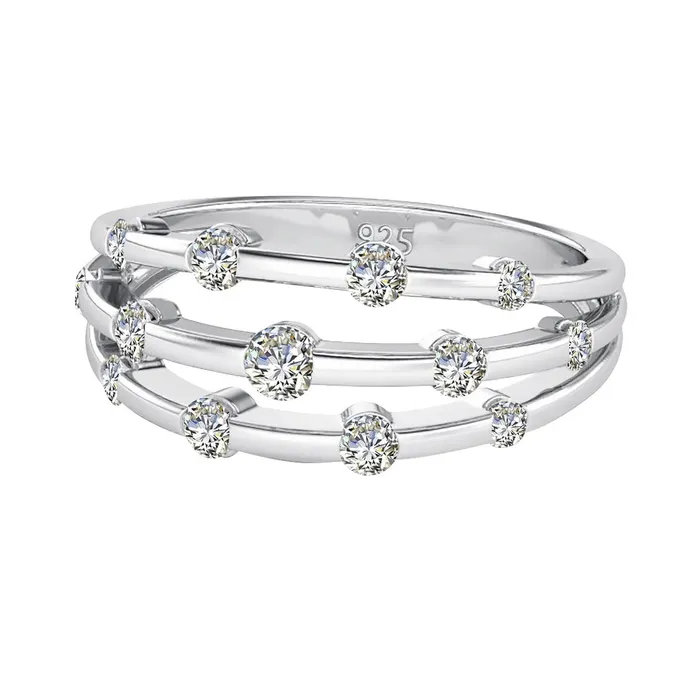 Rings Mabel Love Co MultiLayer Moissanite Ring